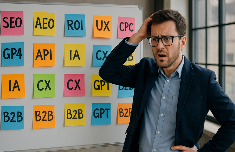 O dia em que me perdi no alfabeto do marketing: SEO, AEO, IA e o fim das vogais